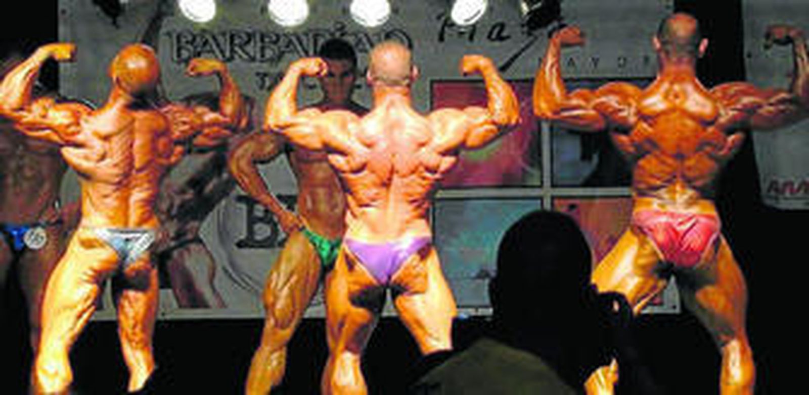 Culturistas durante una exhibición en una edición anterior.