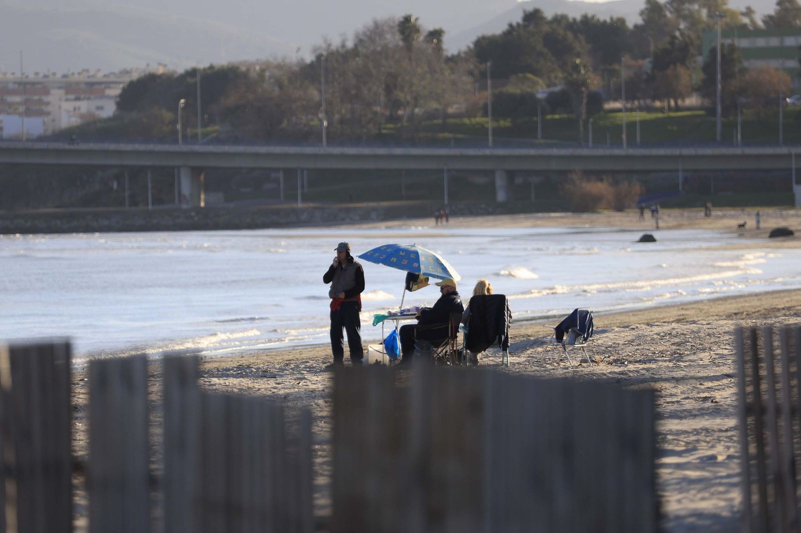La playa del Rinconcillo de Algeciras tras la borrasca Francis, en imágenes