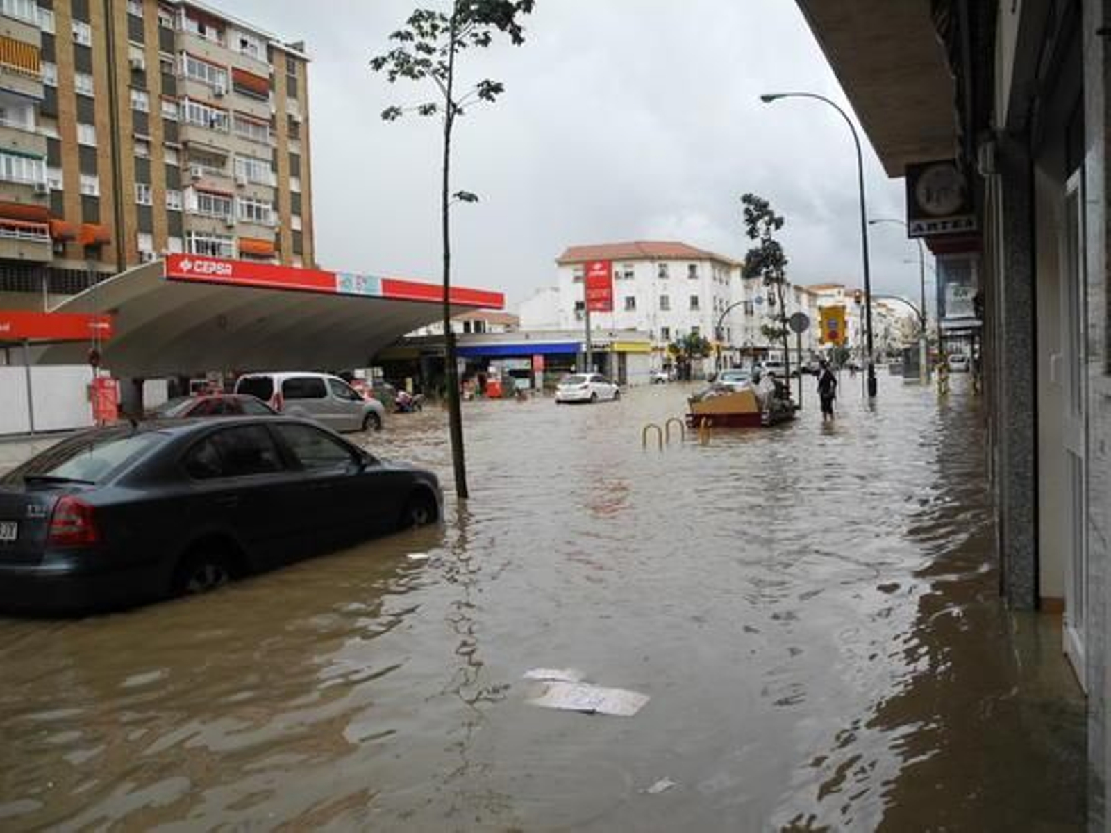 Inundaciones en la capital 

Foto: Twitter