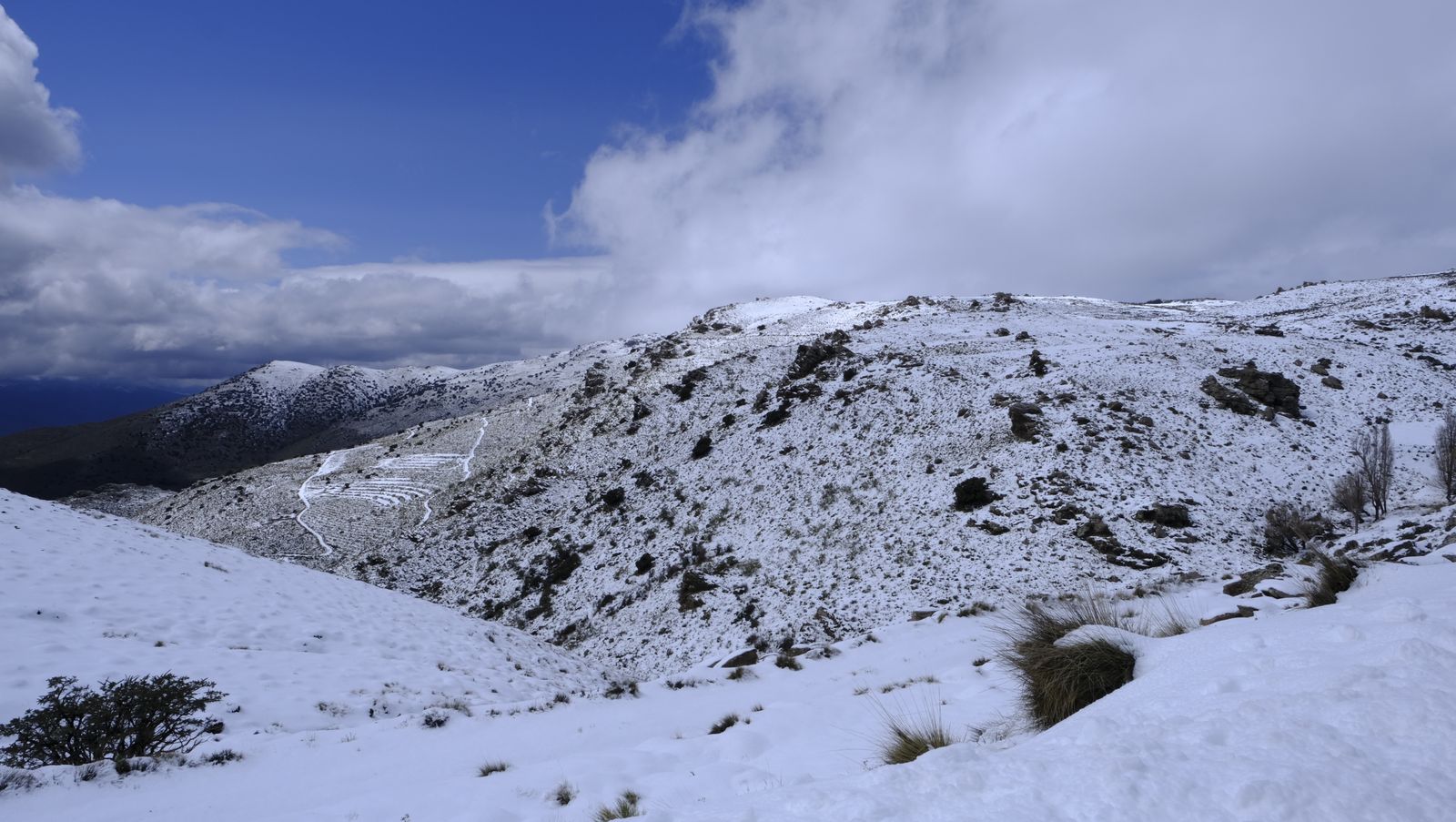 Imágenes del temporal de nieve en la provincia de Almería.