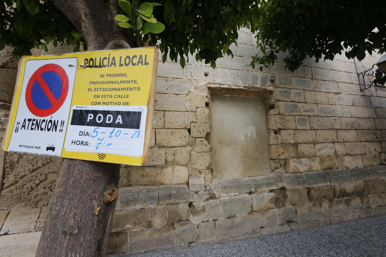 Estado actual del palacio Riquelme en Jerez