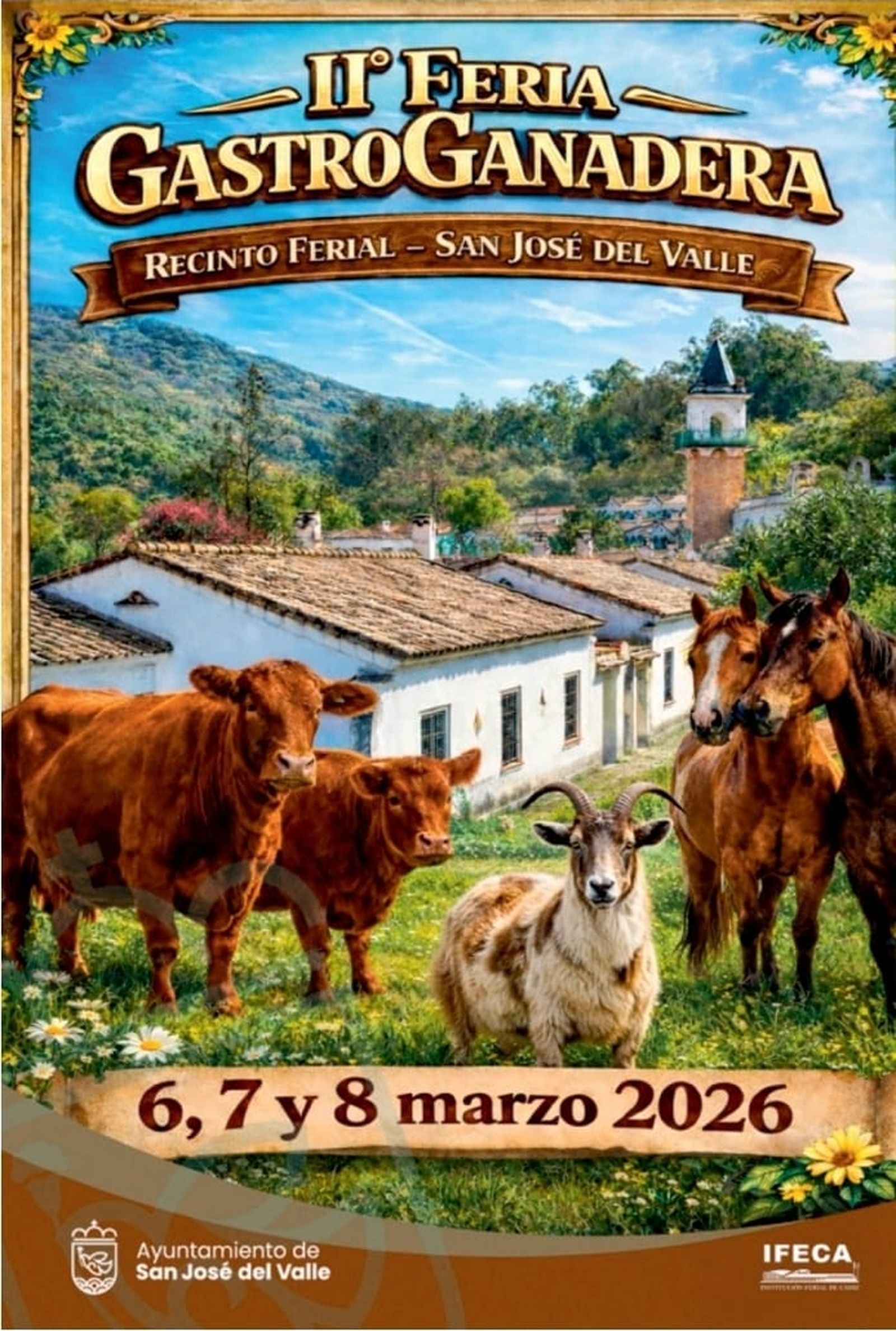 Cartel de la II Feria Gastro Ganadera, de San José del Valle.