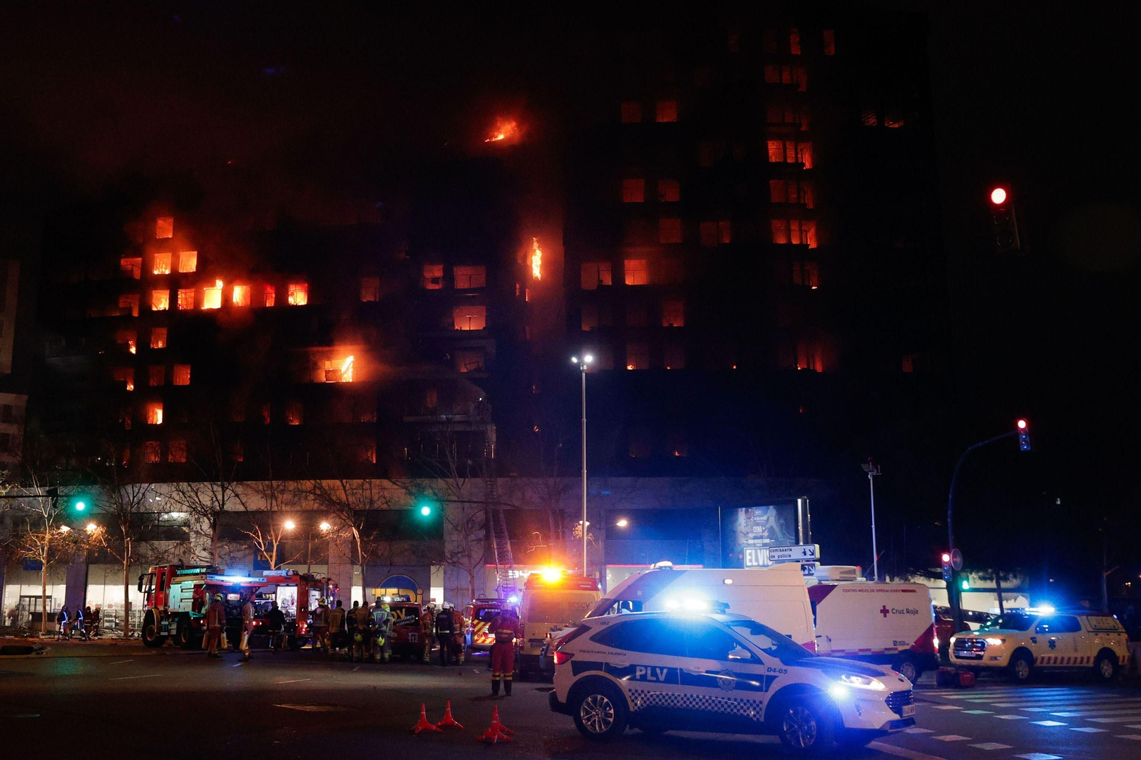 Imágenes del incendio en Valencia Imágenes del incendio en Valencia