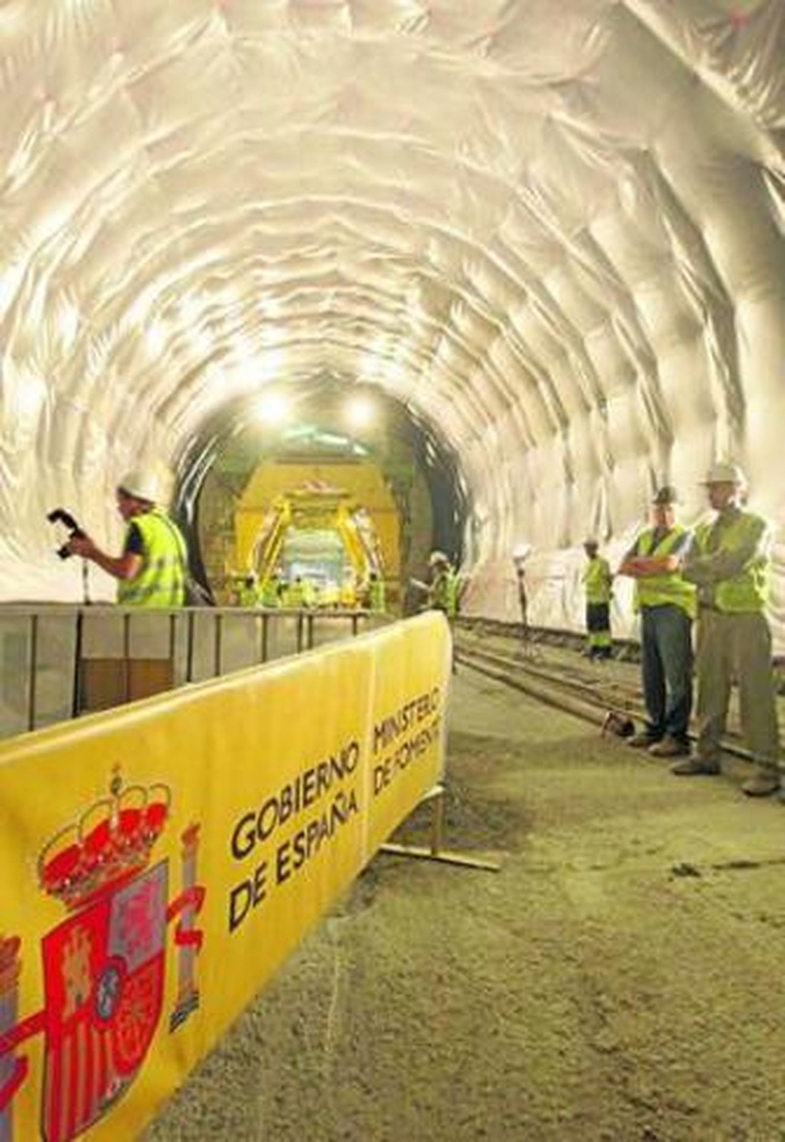 Obras del Corredor Mediterráneo en el túnel de Sorbas, en Almería.