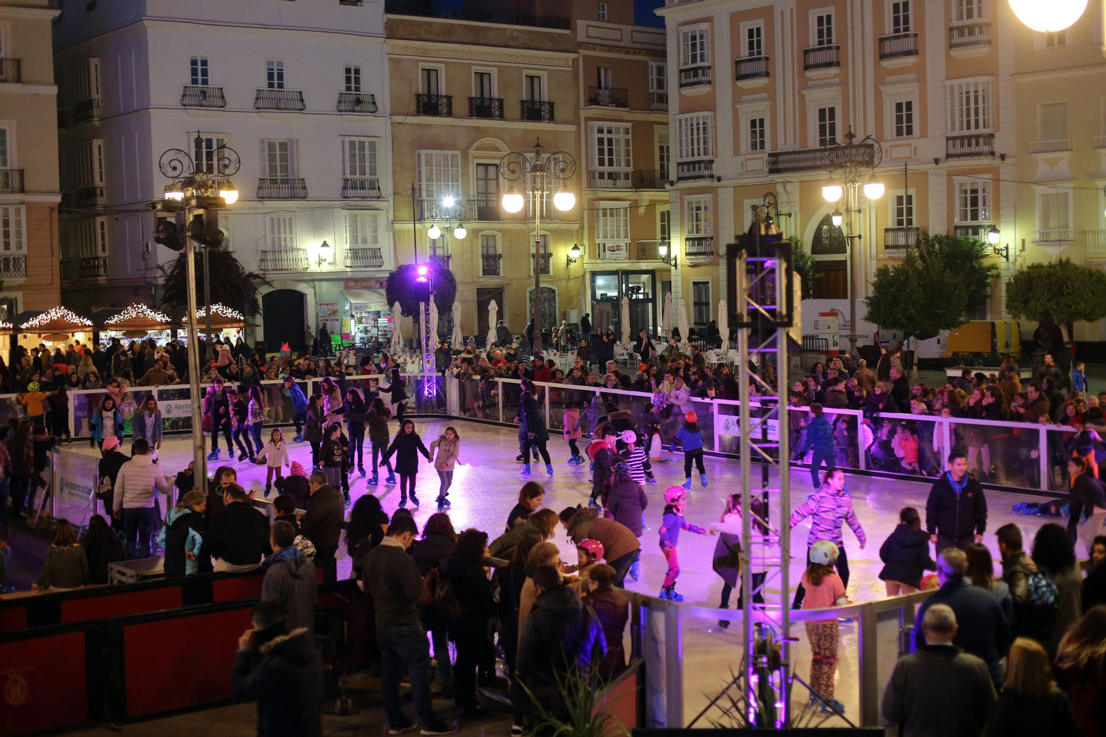 La pista de hielo de la Plaza de San Antonio.