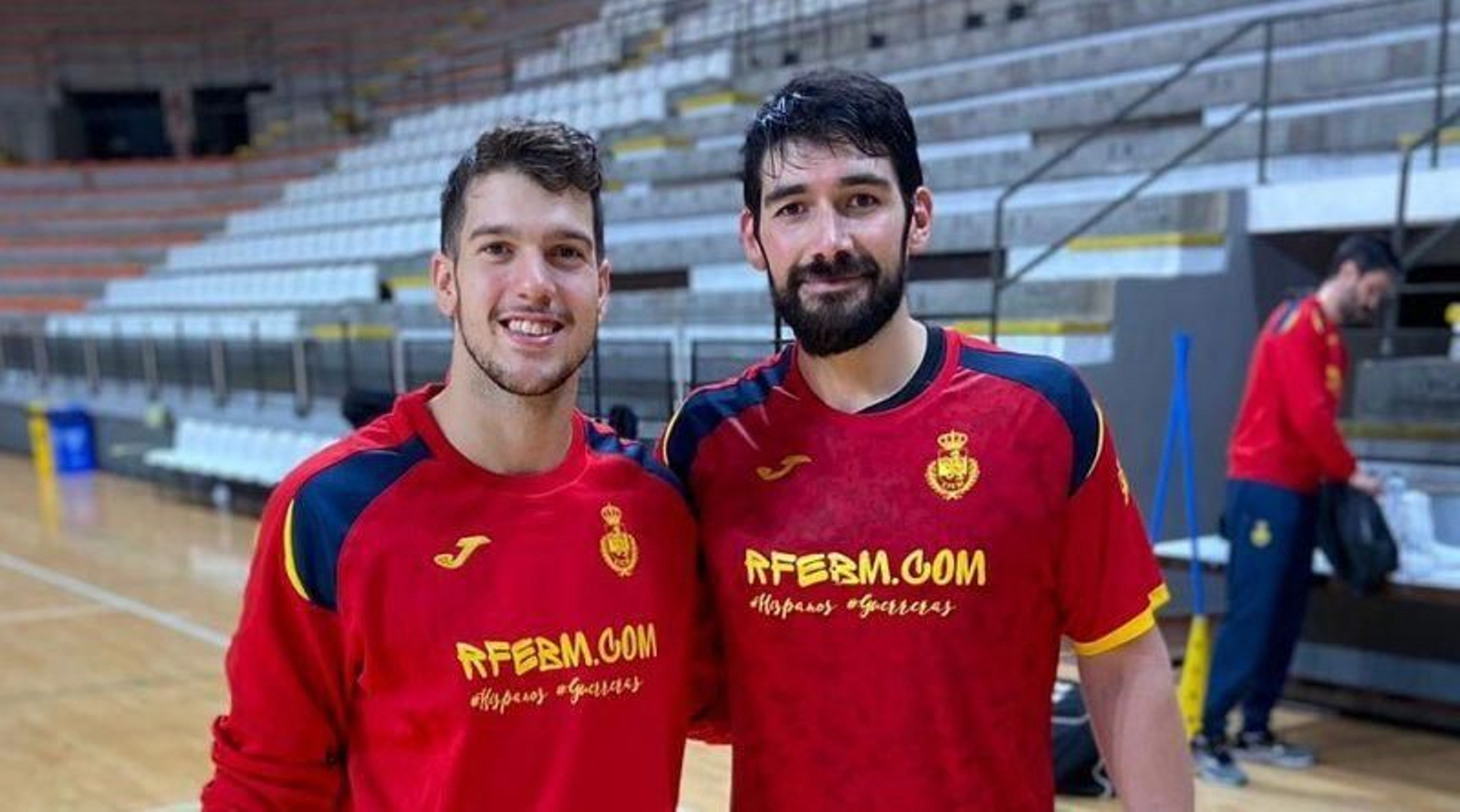 Javi García, a la derecha, junto a David Estepa, en la anterior convocatoria de los 'Hispanos'.