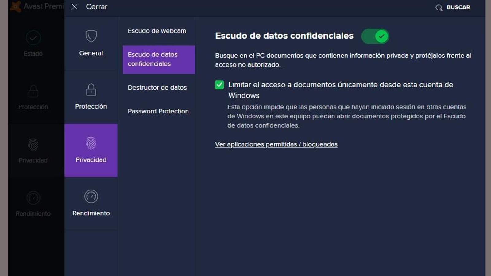 Imágenes del antivirus Avast Premium Security