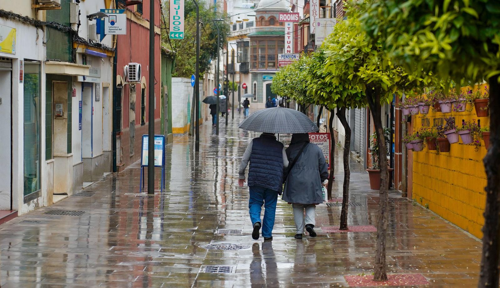 Llueve sobre mojado: Fotos de la borrasca Martinho a su paso por Algeciras