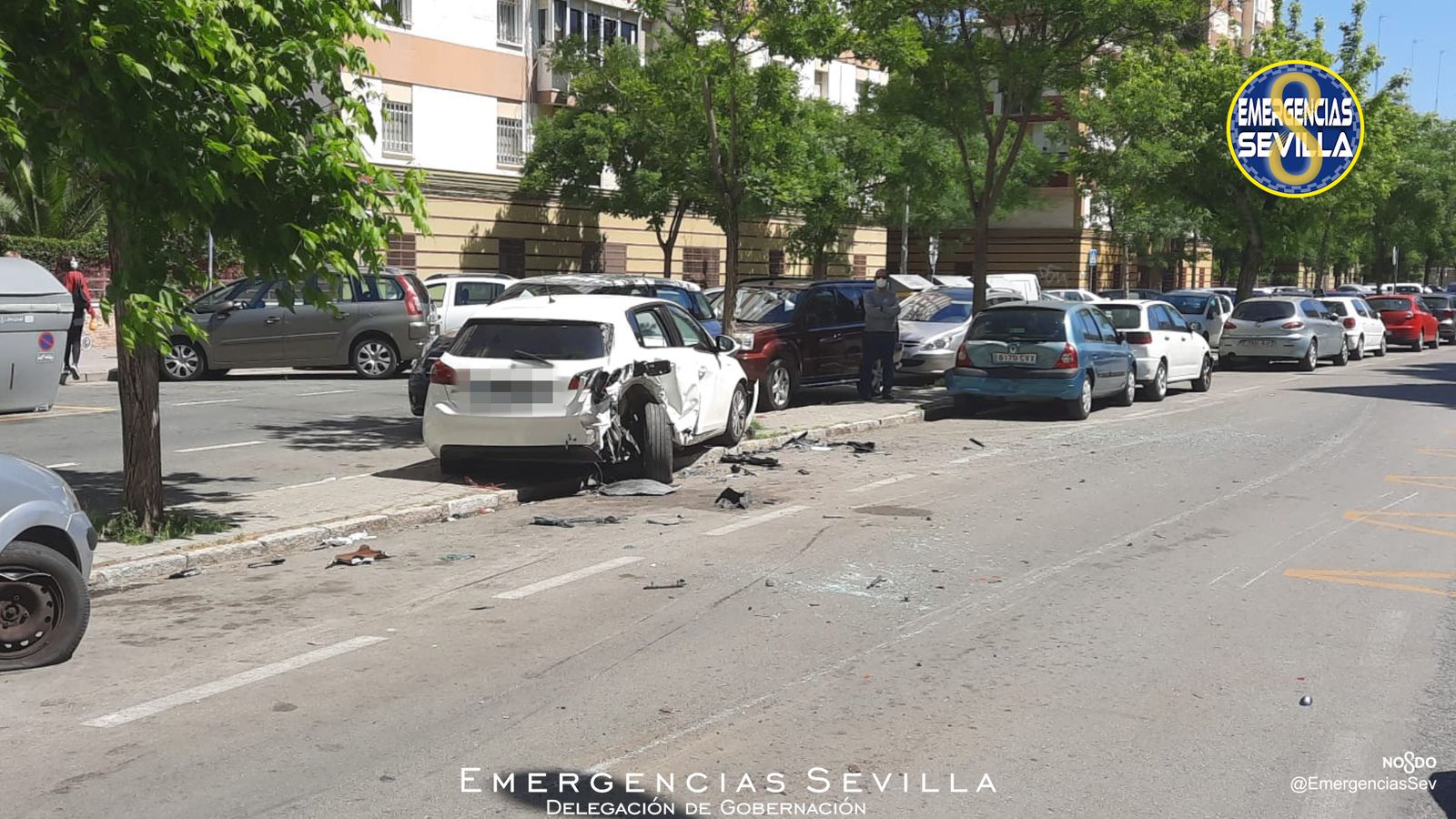 Estado de los coches tras el accidente