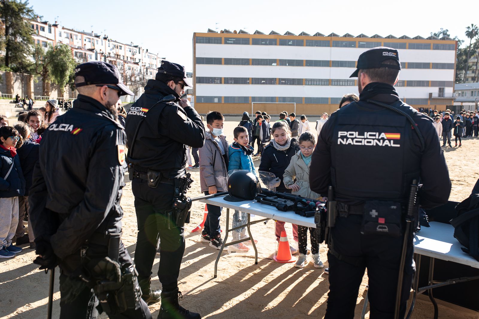 Imágenes de la exhibición de la Policía Nacional en el SAFA Funcadia