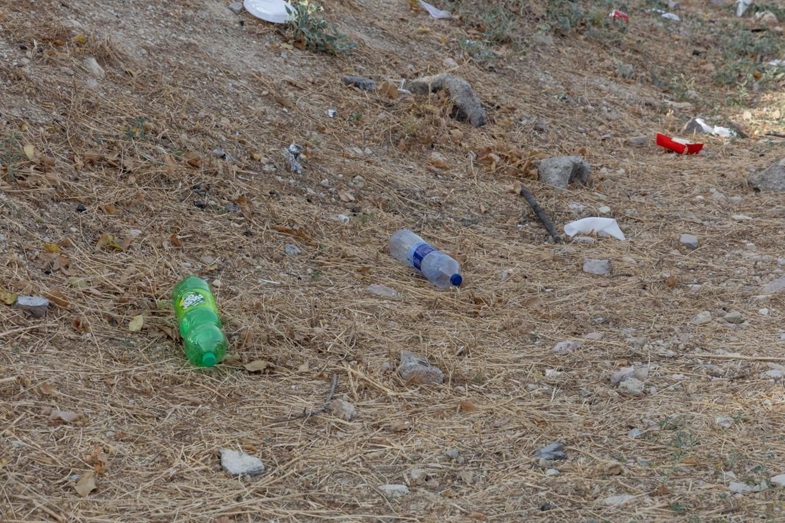 Estado de abandono del parque del Cerro de las Canteras