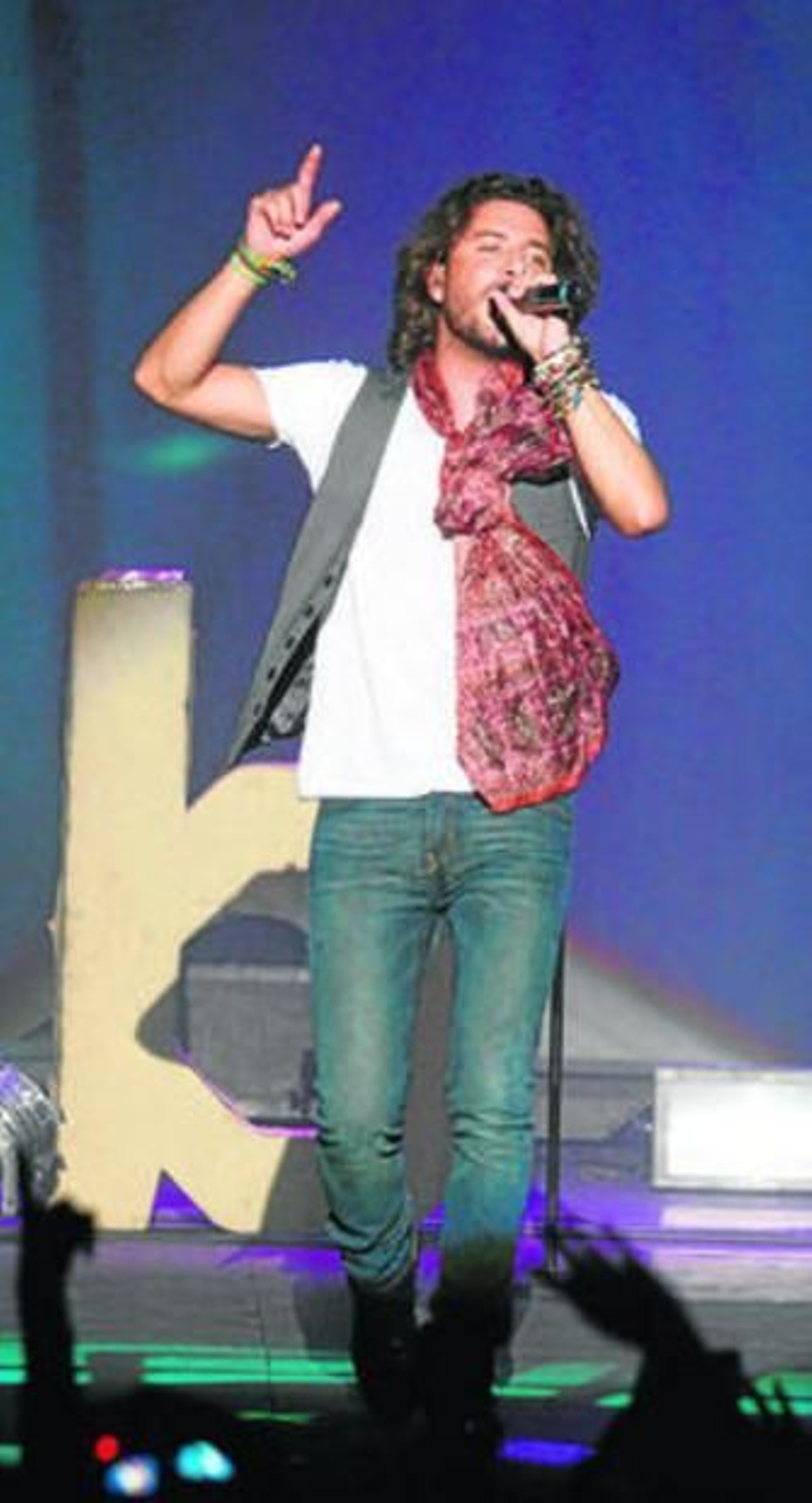 El cantante onubense en uno de sus conciertos.