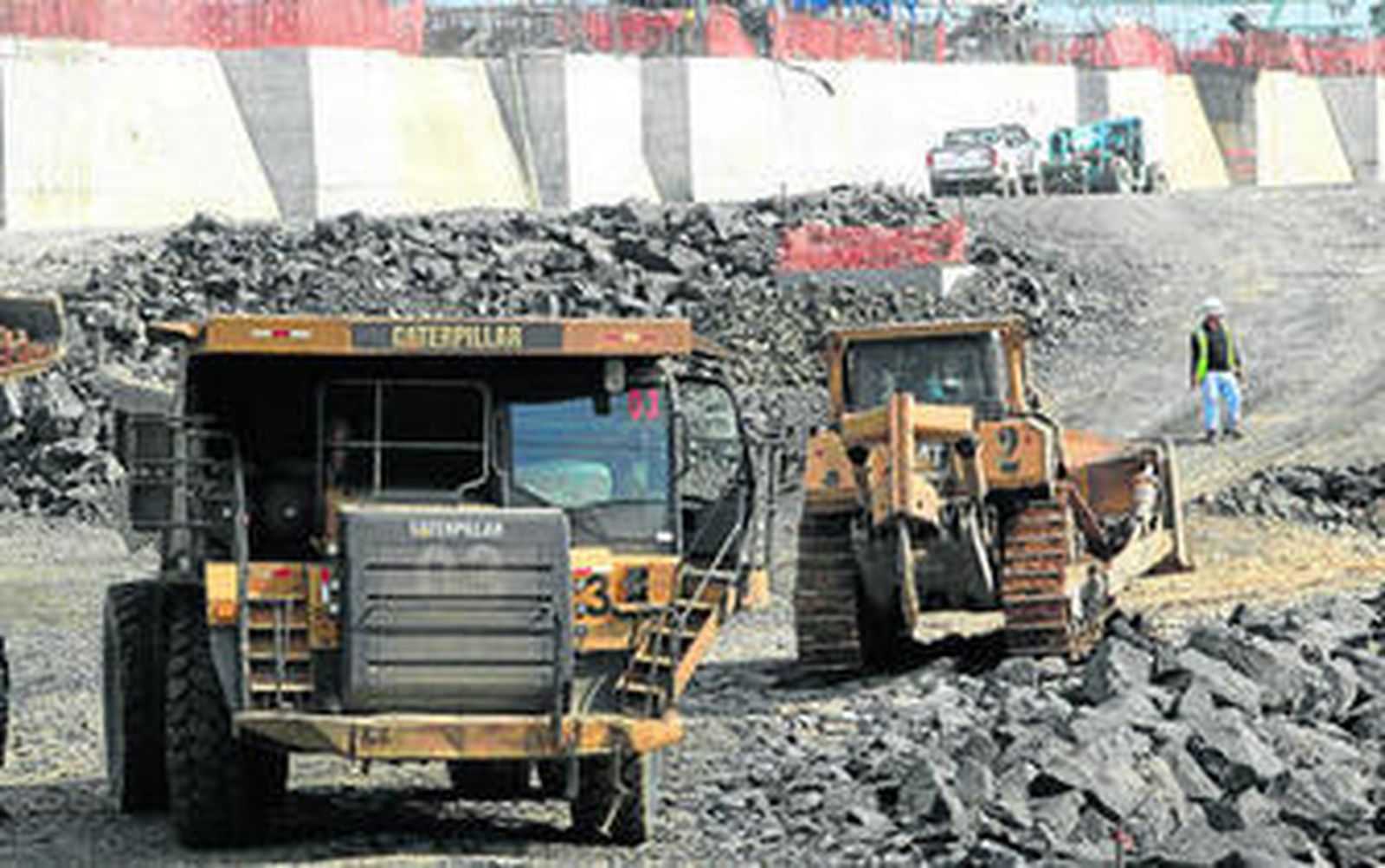 Vista general de la ampliación del Canal de Panamá en el sector Pacífico.