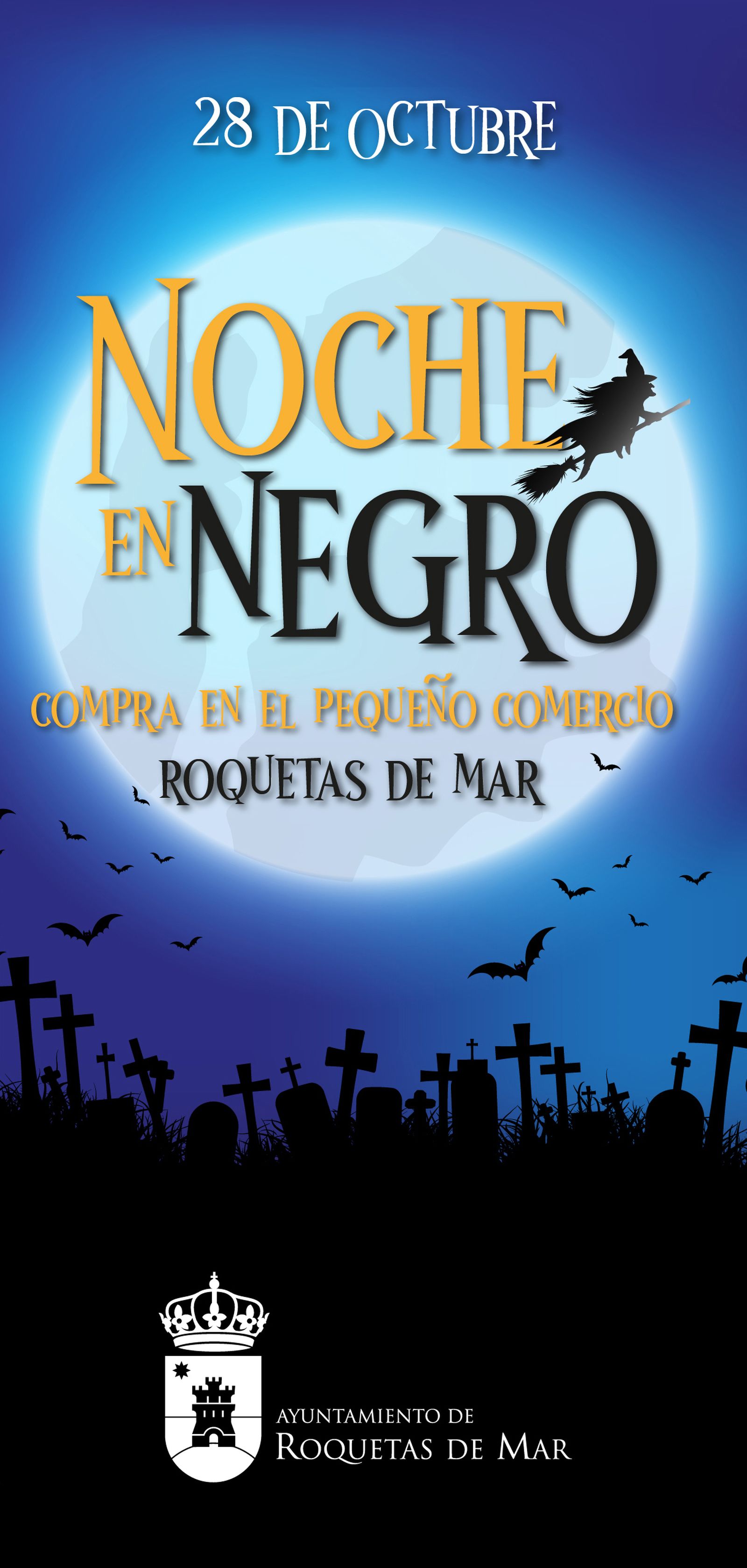 Noche en Negro de Roquetas de Mar