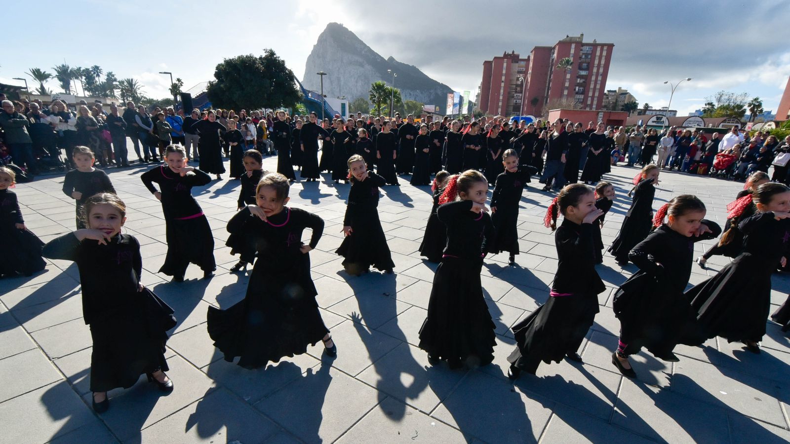 Flash mob flamenco en la Plaza de la Constitución de La Línea