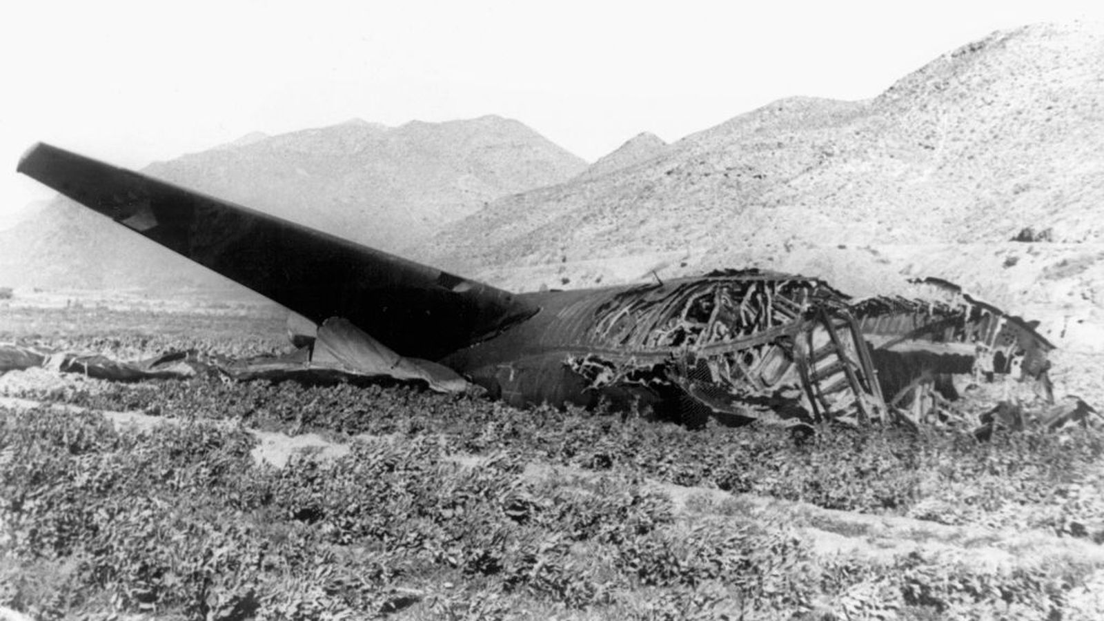 Resto de uno de los aviones.