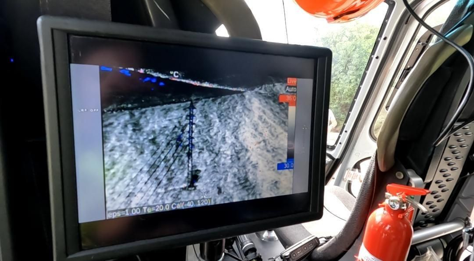 Imagen de las cámaras termográficas con las que los helicópteros sobrevuelan la provincia.