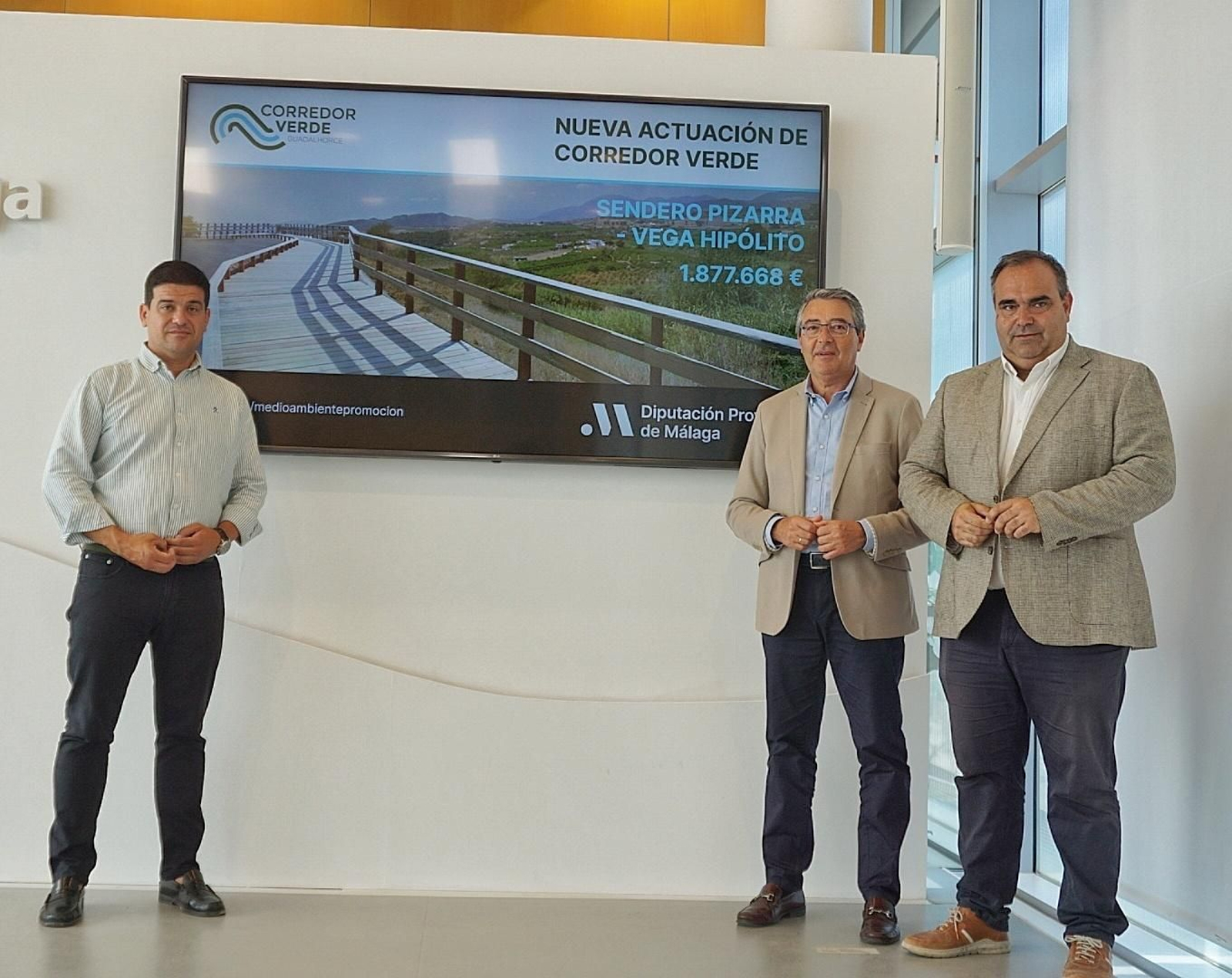 Presentación este viernes de la nueva actuación del Corredor Verde en la Diputación Provincial.