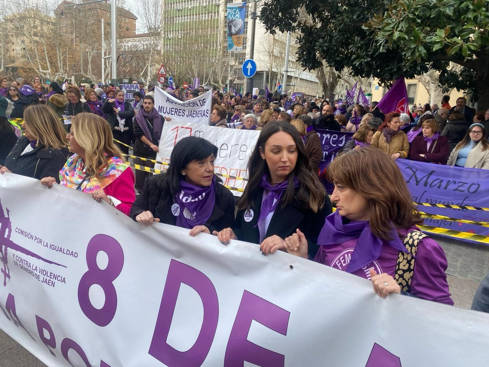 Manifestación del Día Internacional de la Mujer en Jaén.
