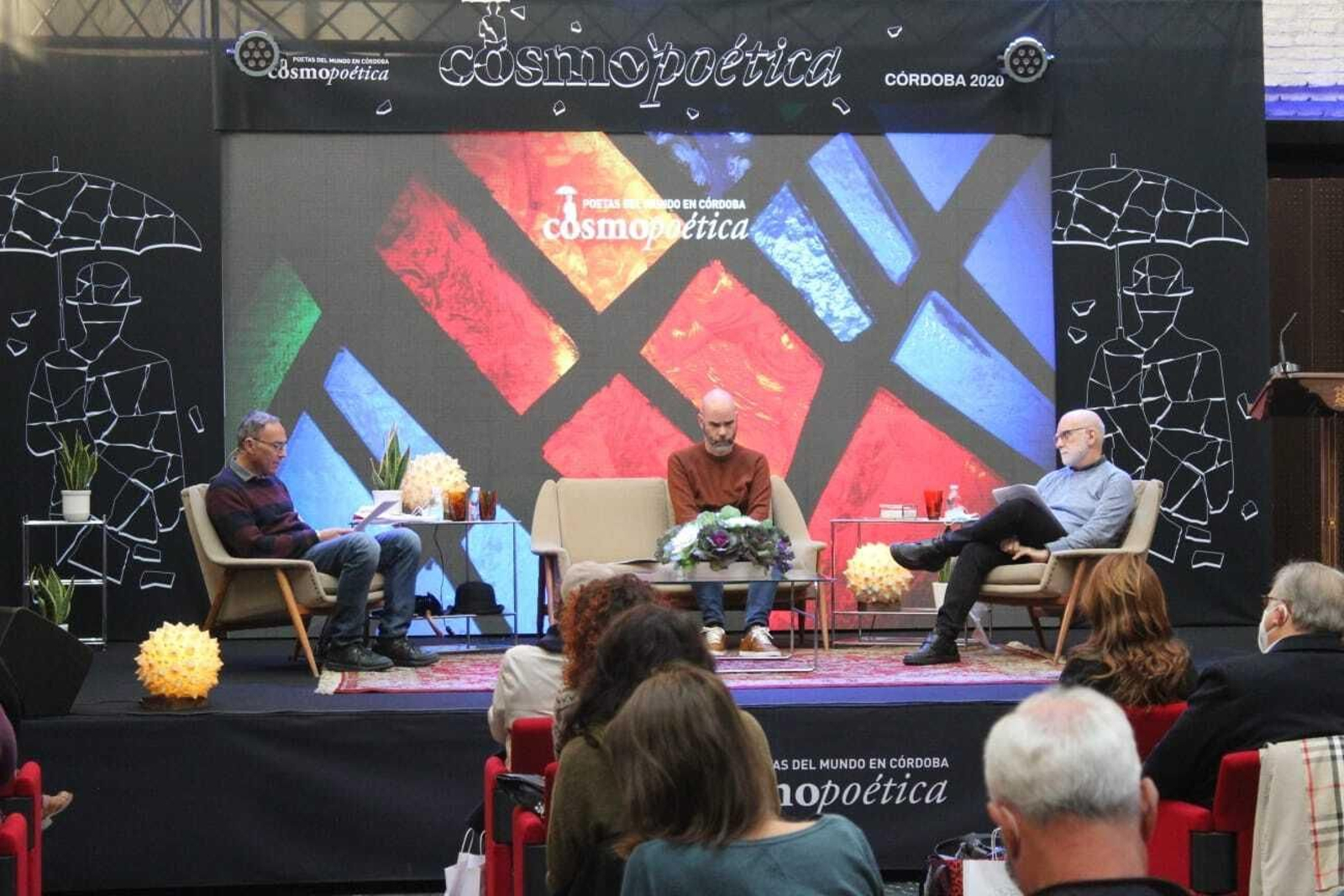 Roberto Loya, Javier Mohedano y Pedro Ruiz, en el acto de homenaje a Pedro Roso.