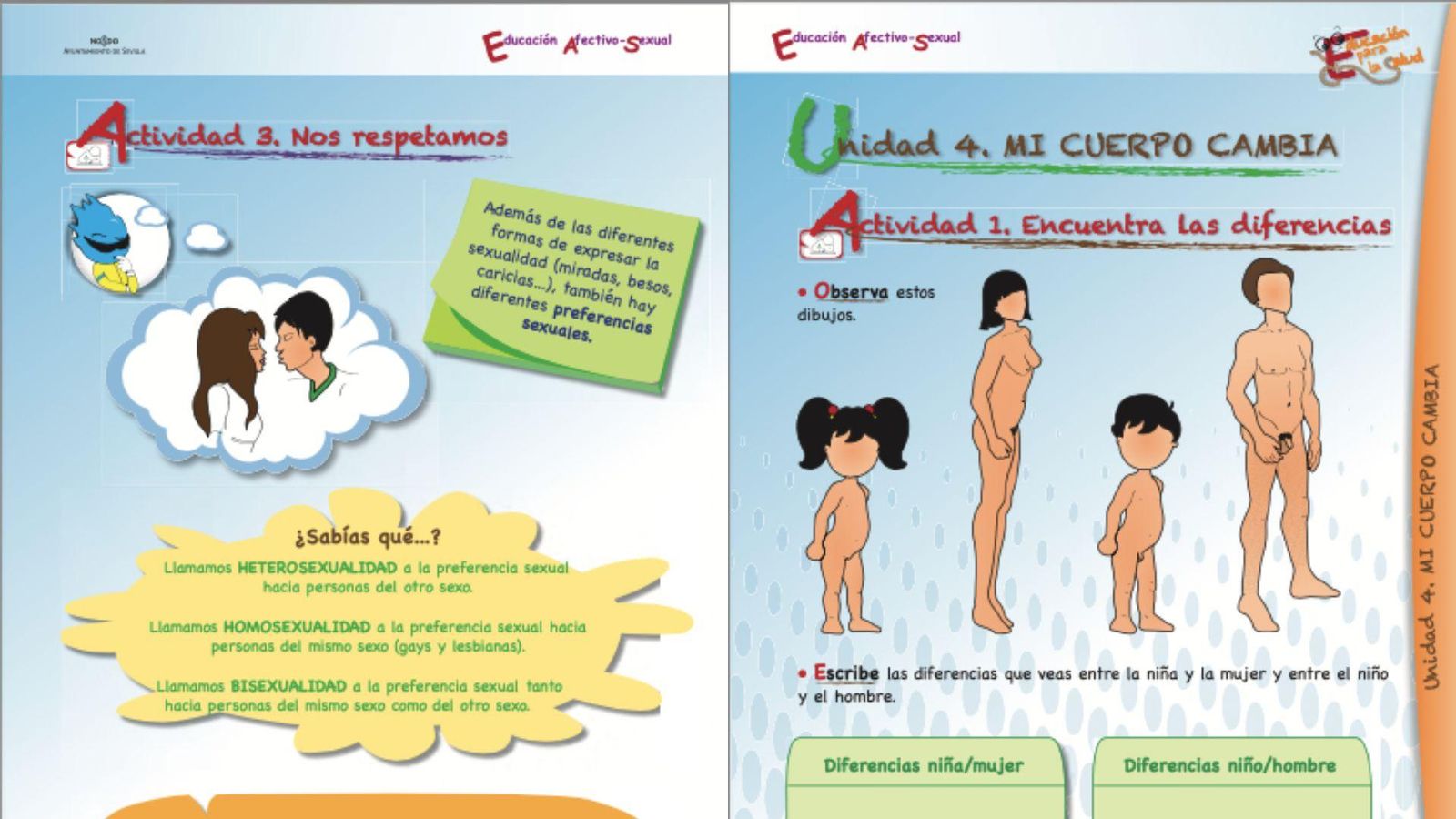 Cuadernillo de Tercer Ciclo de Educación Afectivo-Sexual retirado
