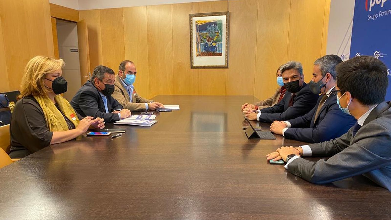 Reunión de los populares isleños con su grupo parlamentario en el Congreso.