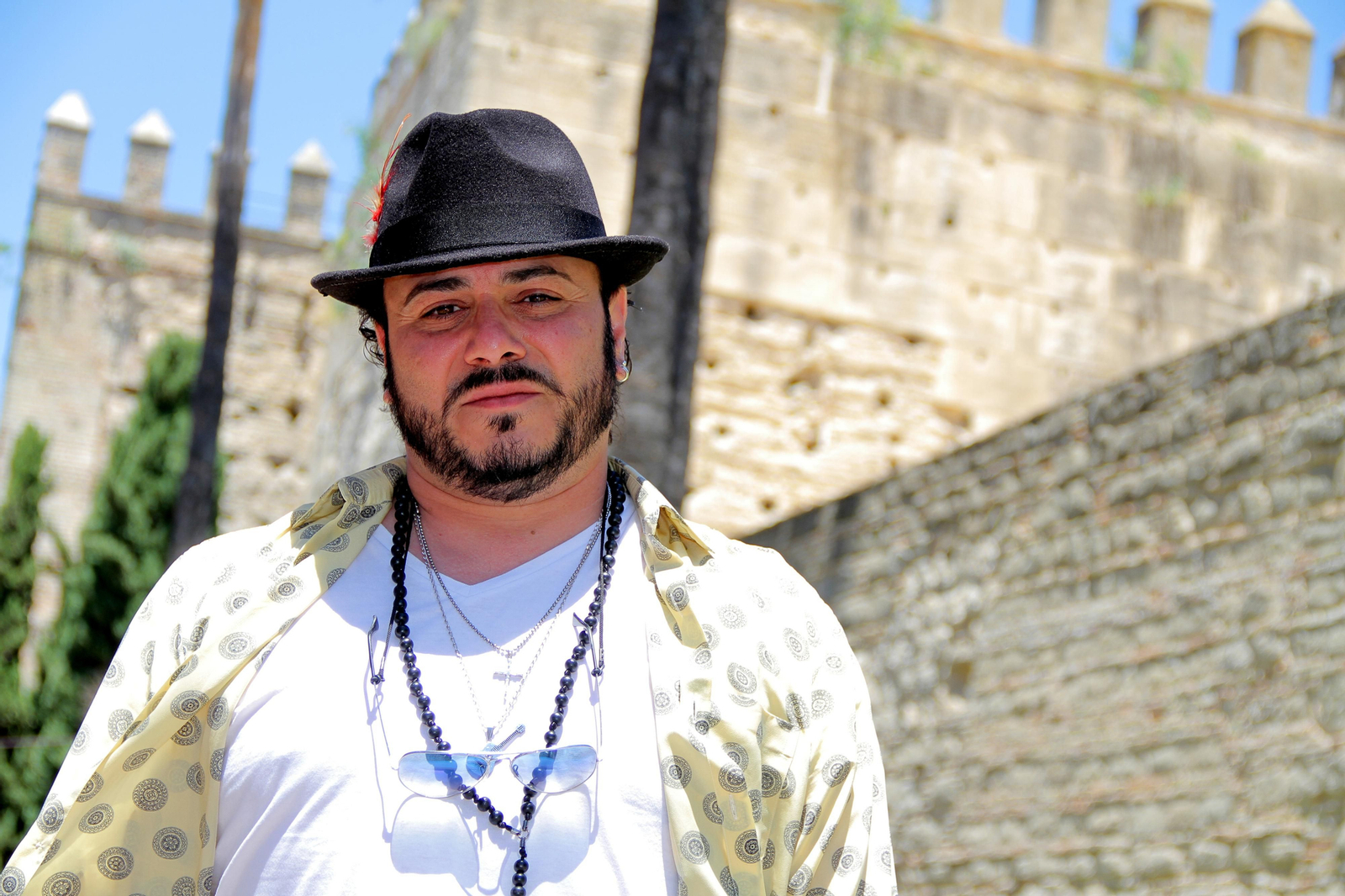 El cantaor Antonio Ingueta, en la Alameda Vieja días atrás.
