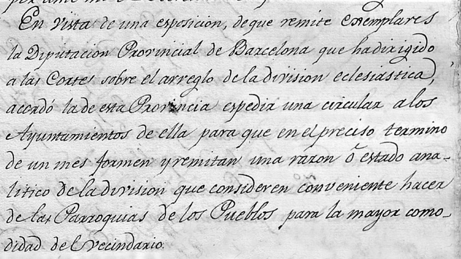 Propuesta de la Diputación de Barcelona a las Cortes.