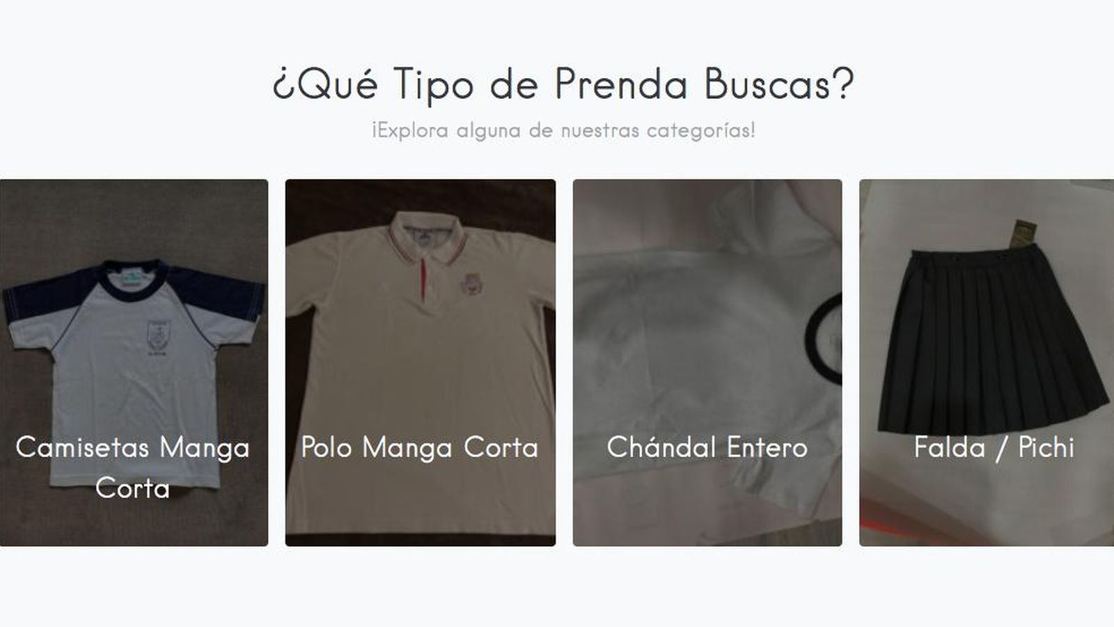 Tipo de prendas escolares que se pueden comprar y vender en la app