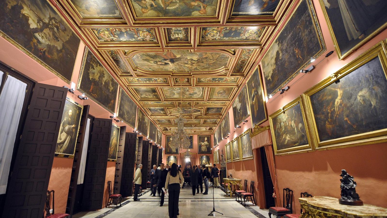 El salón de los cuadros, que será remodelado.