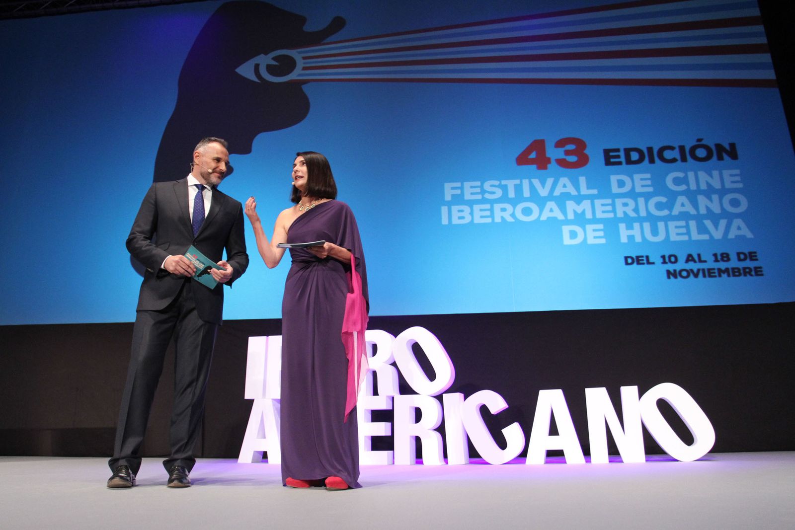 Gala inaugural de la 43 edición del Festival de cine Iberoamericano de Huelva.