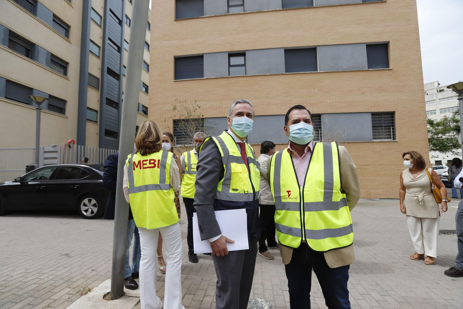 Imágenes del inicio de las obras de construcción de 48 viviendas protegidas en Huelva