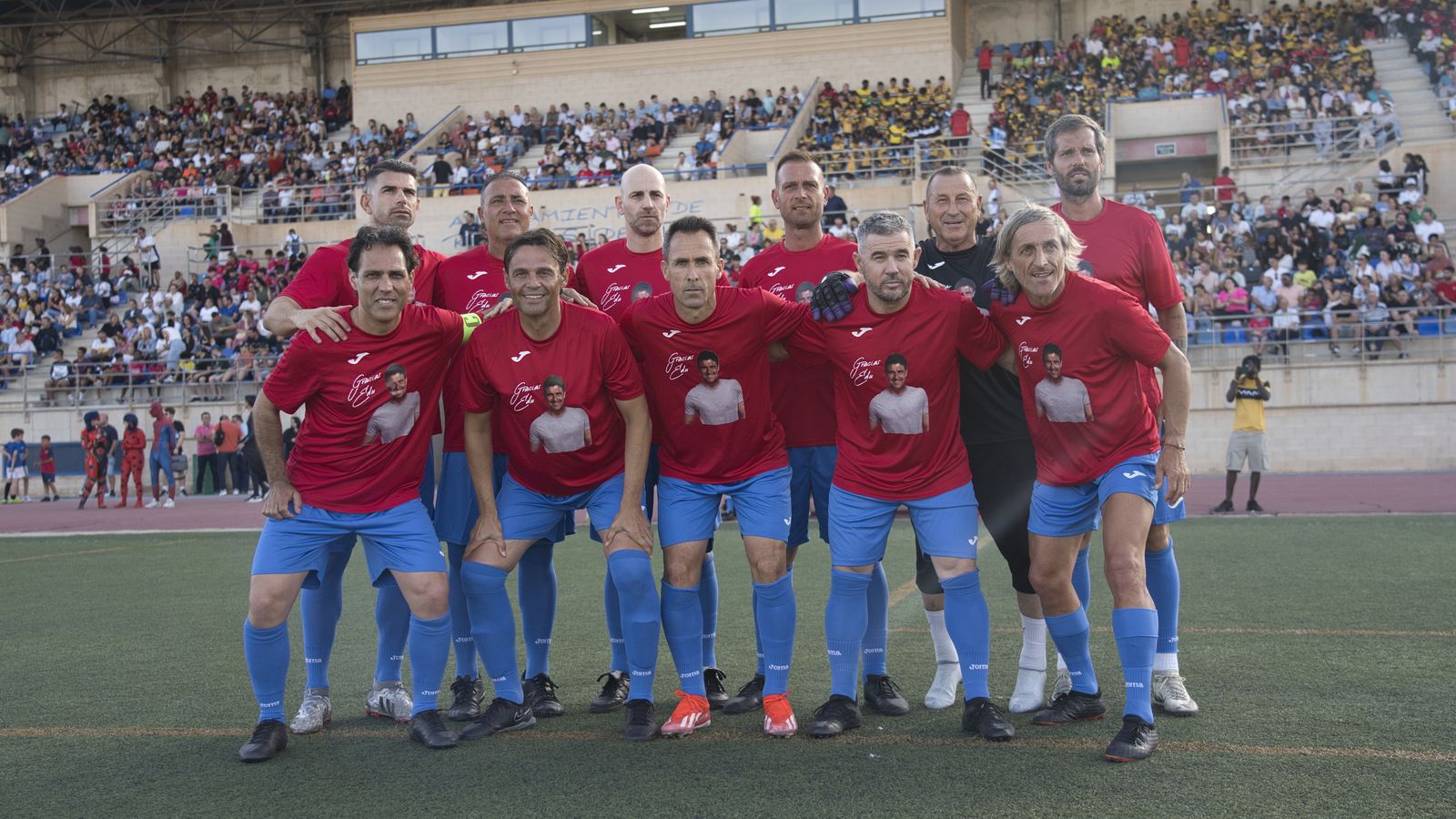 Once inicial de la selección de Almería en el encuentro de homenaje a Edu Mena.