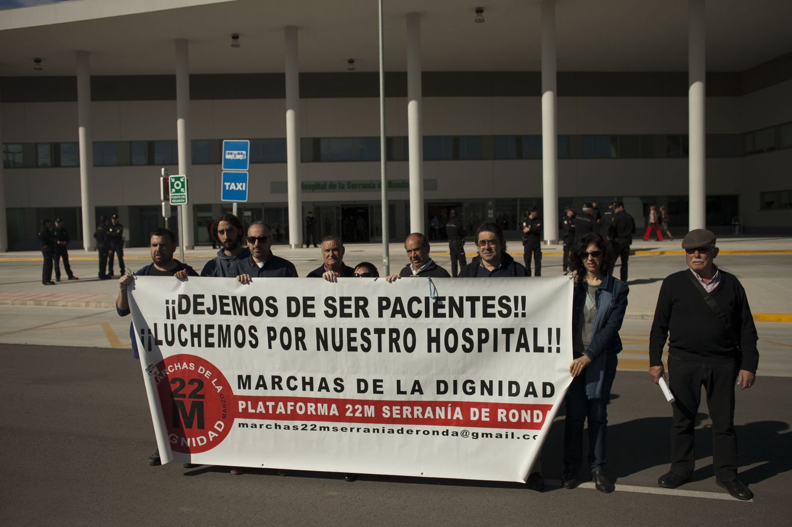 Protesta de la plataforma.