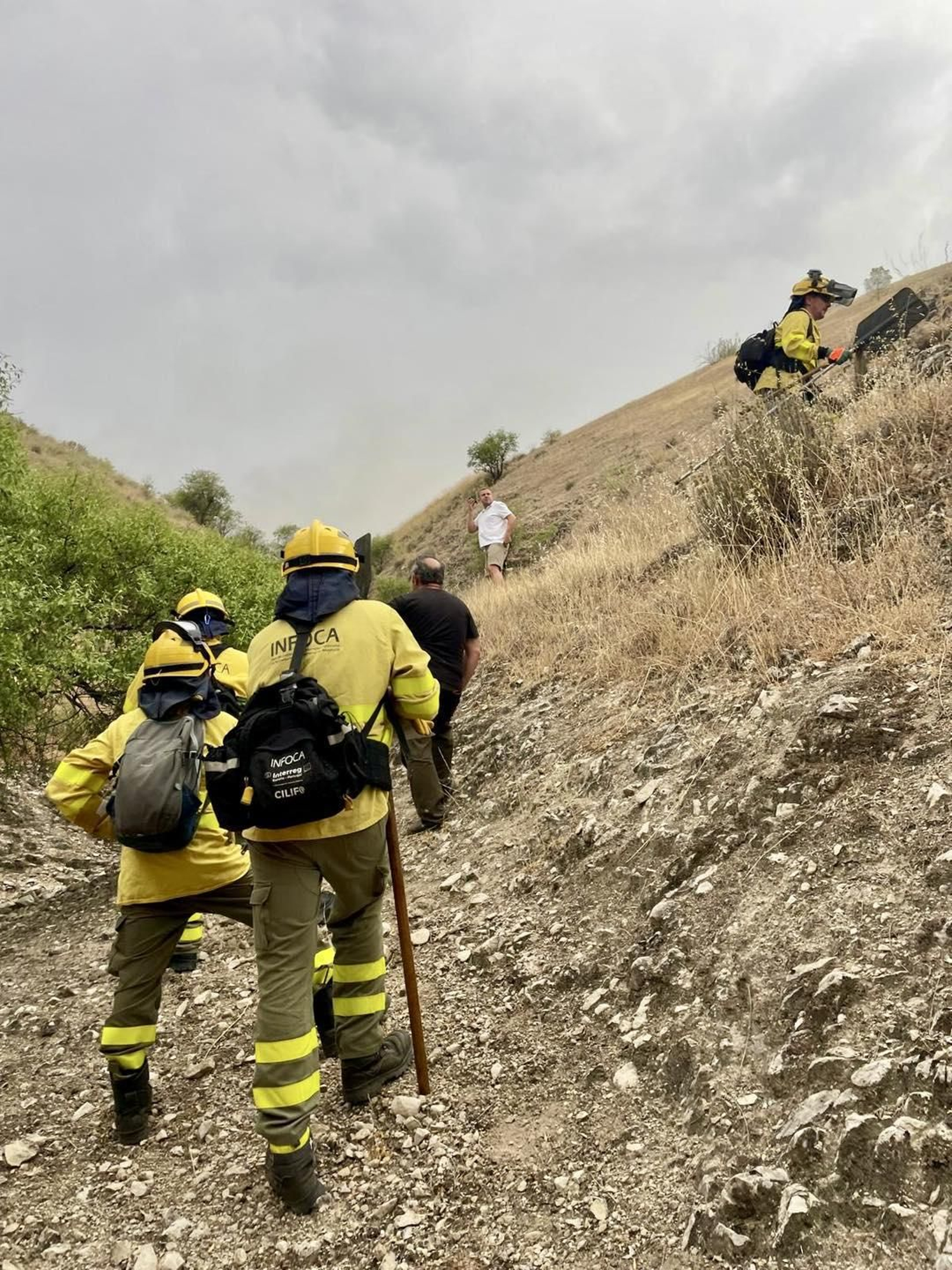 Así fue la lucha contra las llamas en Peal de Becerro
