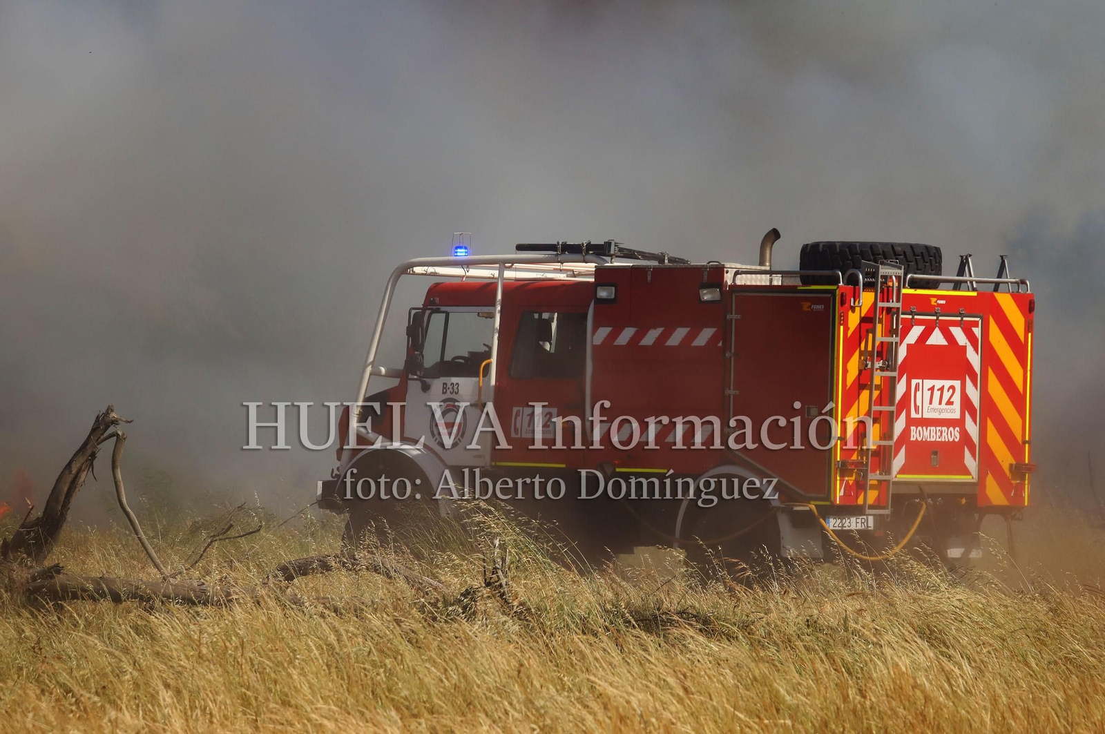 Imágenes del incendio en Doñana