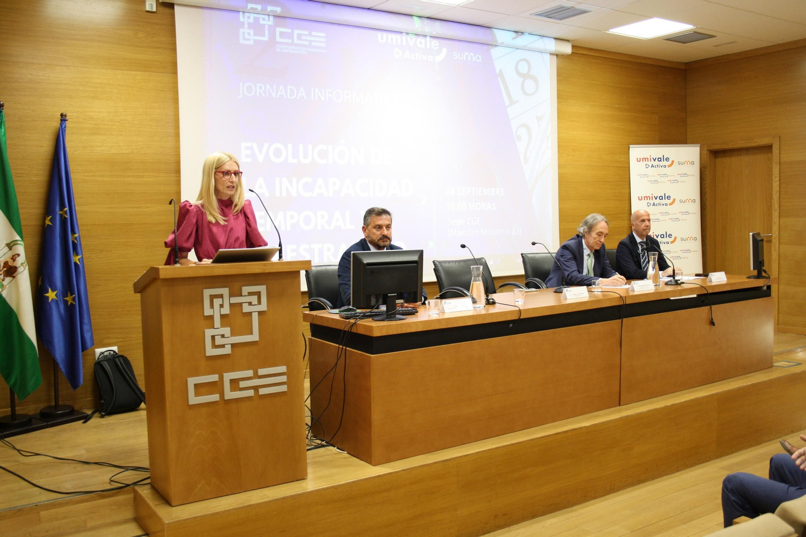 Los empresarios granadinos presentaron el informe sobre absentismo laboral.