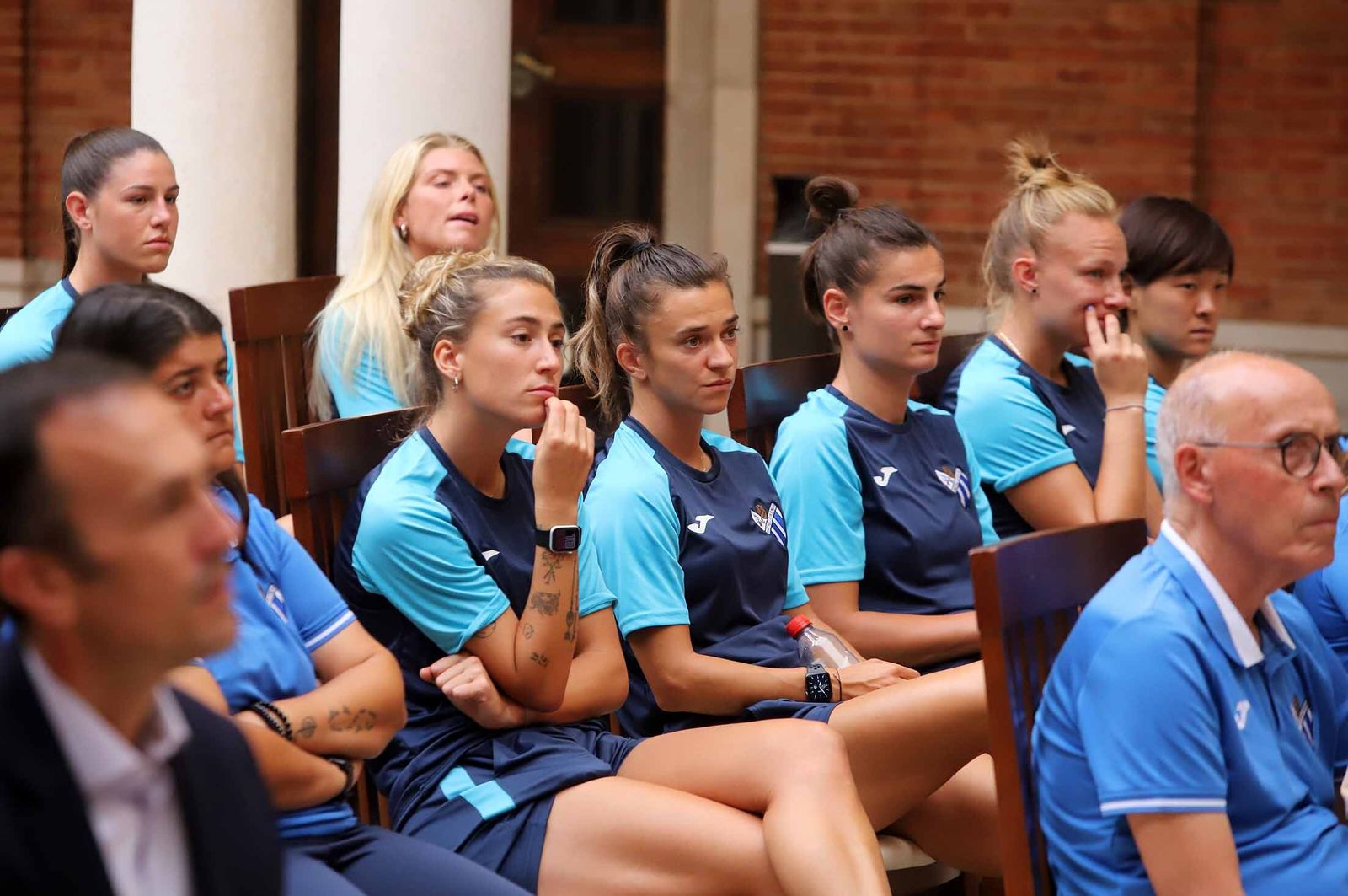 Recepción del Ayuntamiento al Sporting de Huelva, en imágenes