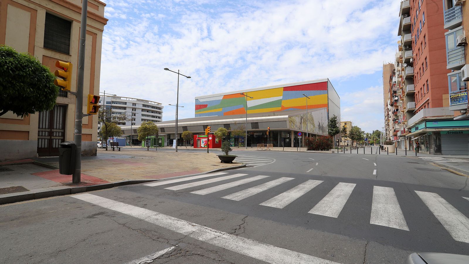 El barrio de Pescadería, vacío por el confinamiento domiciliario.