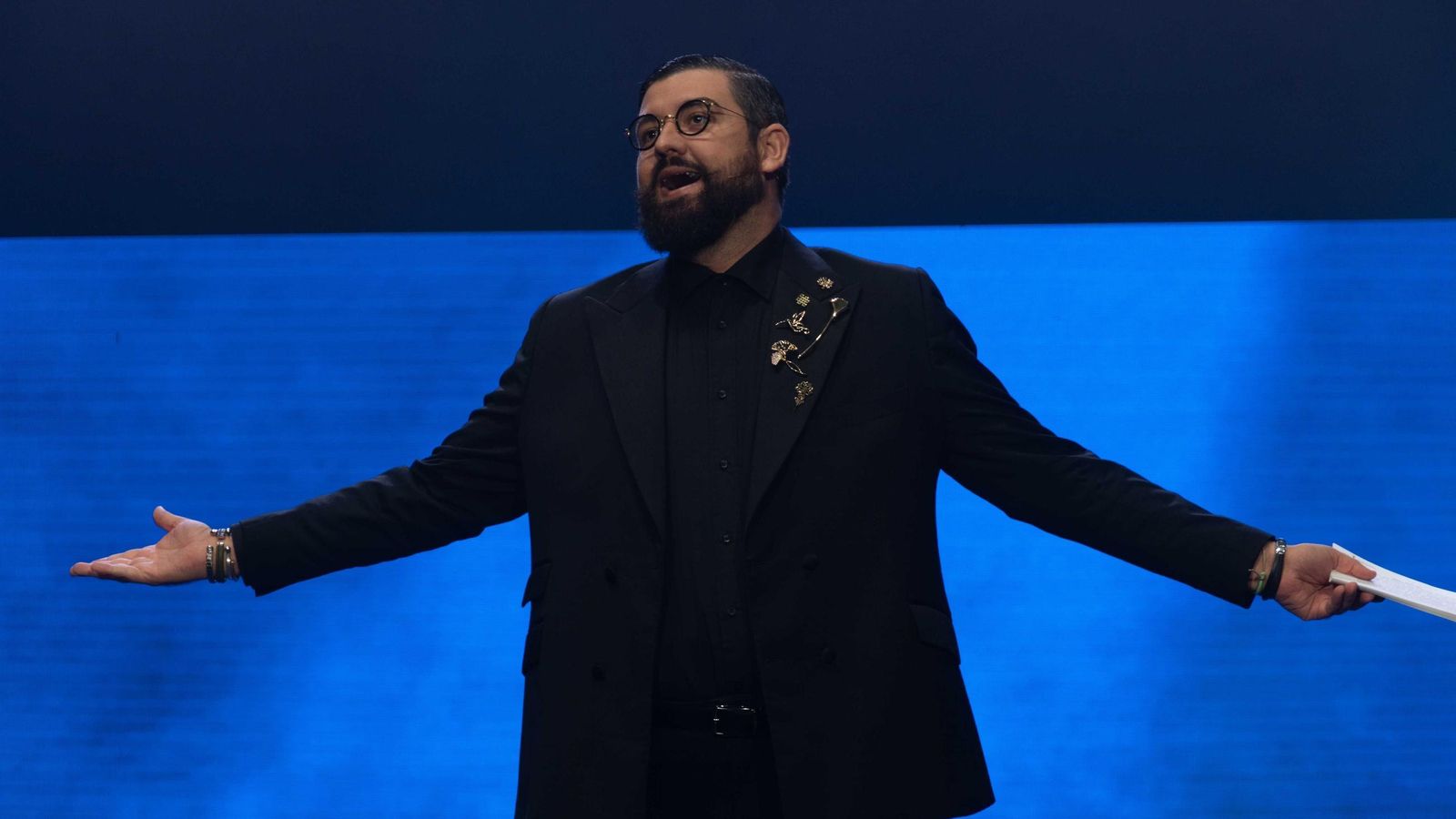 El humorista Manu Sánchez, presentador de la gala inaugural del Festival de Huelva de Cine Iberoamericano.