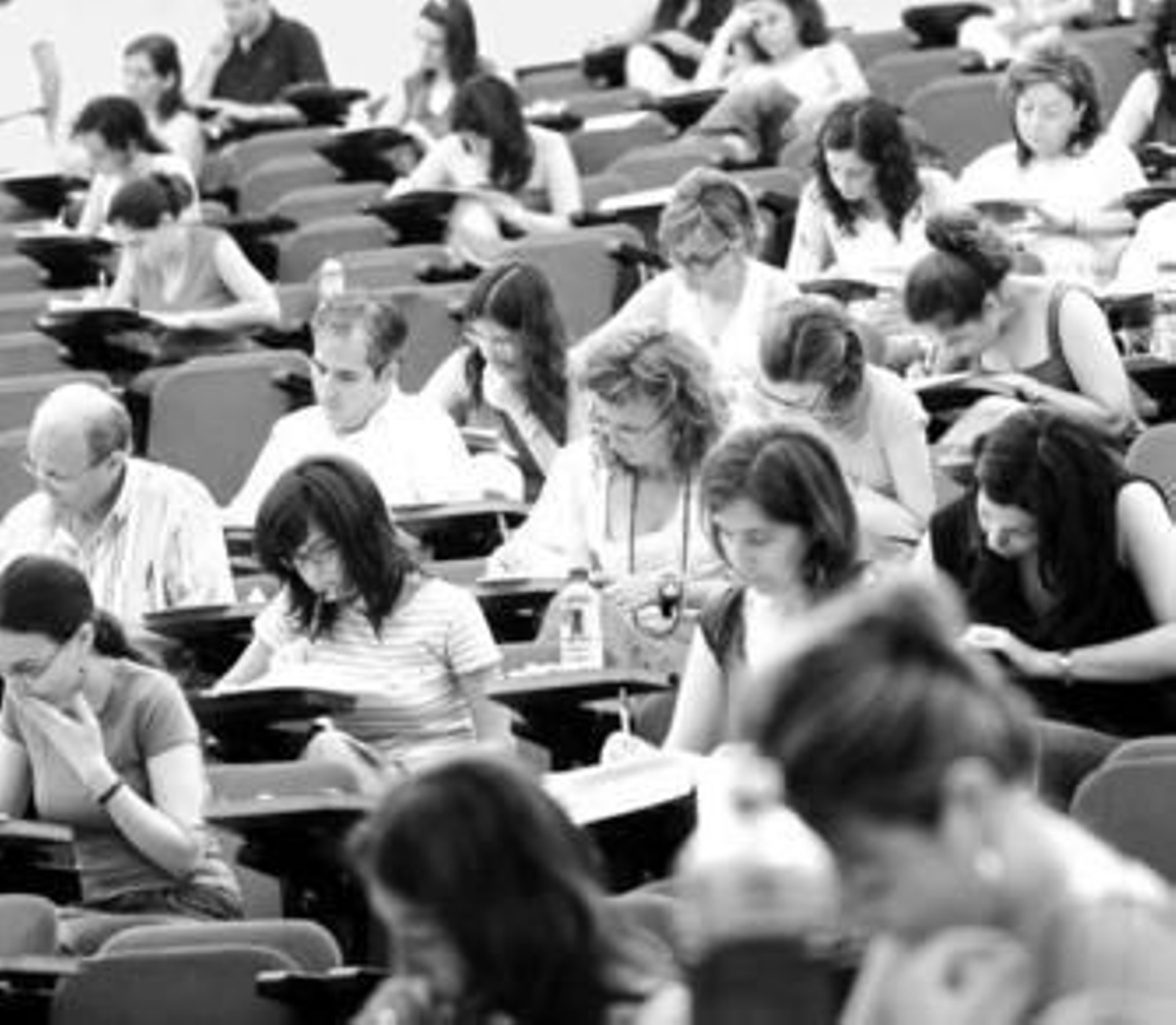 Opositores de la convocatoria de hace dos años en una de las aulas del Campus de Rabanales.