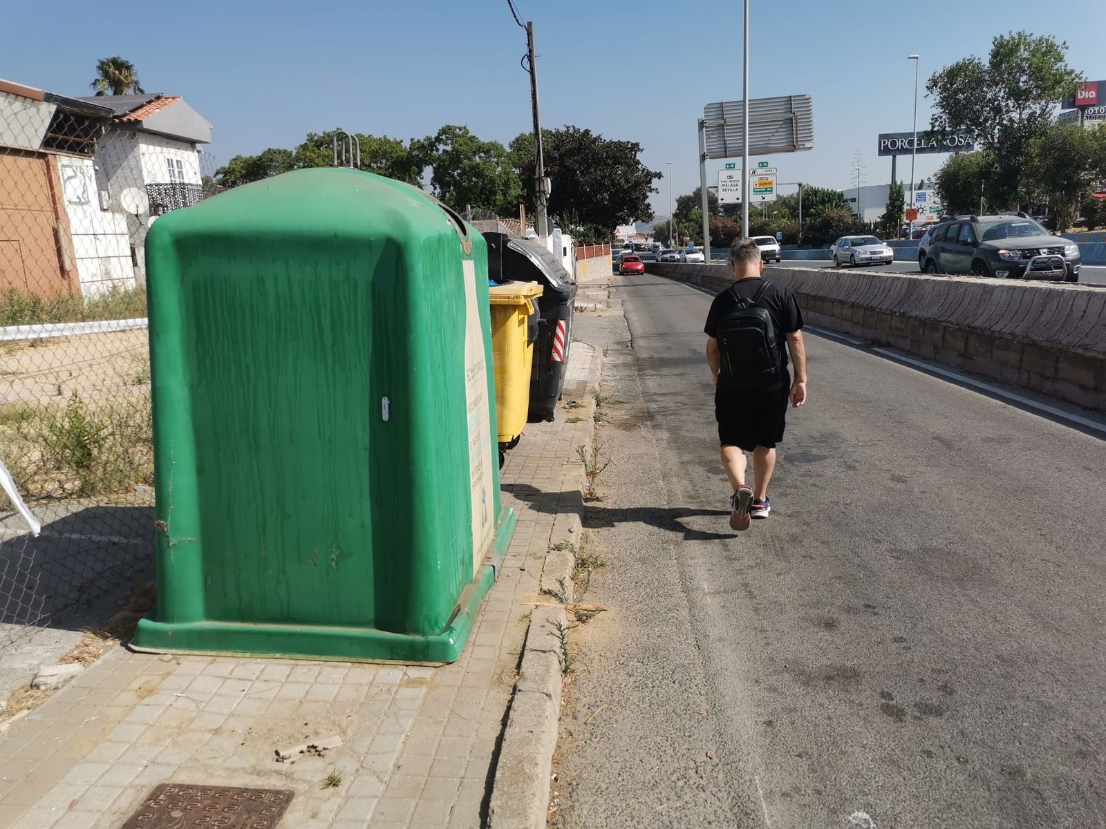 Contenedor de vidrio en Algeciras.