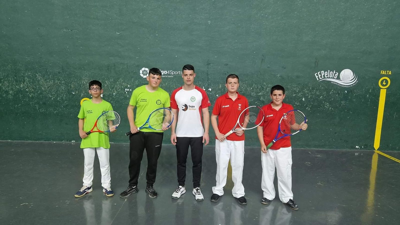 Algunos de los protagonistas de esta jornada de Frontón.