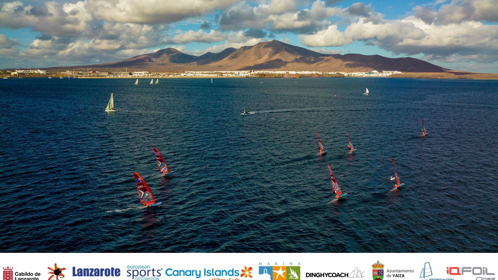 Una imagen del campo de regatas en Lanzarote.