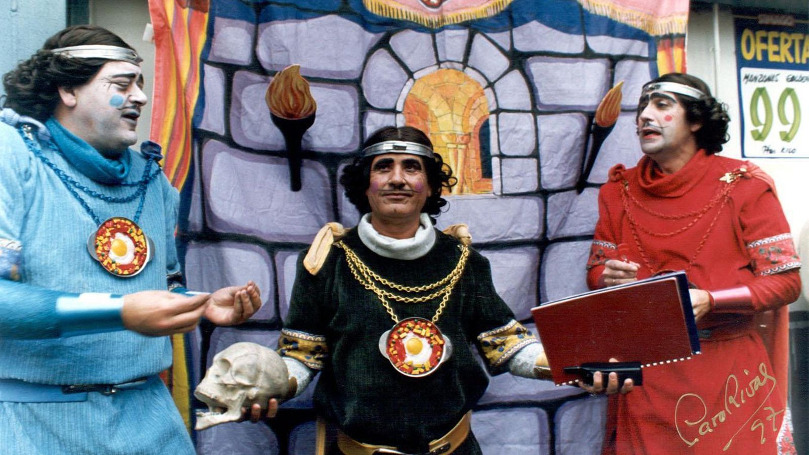 Padilla, primero por la derecha, junto a Matos y Caracol en el cuarteto 'Ser o no ser' (1997).