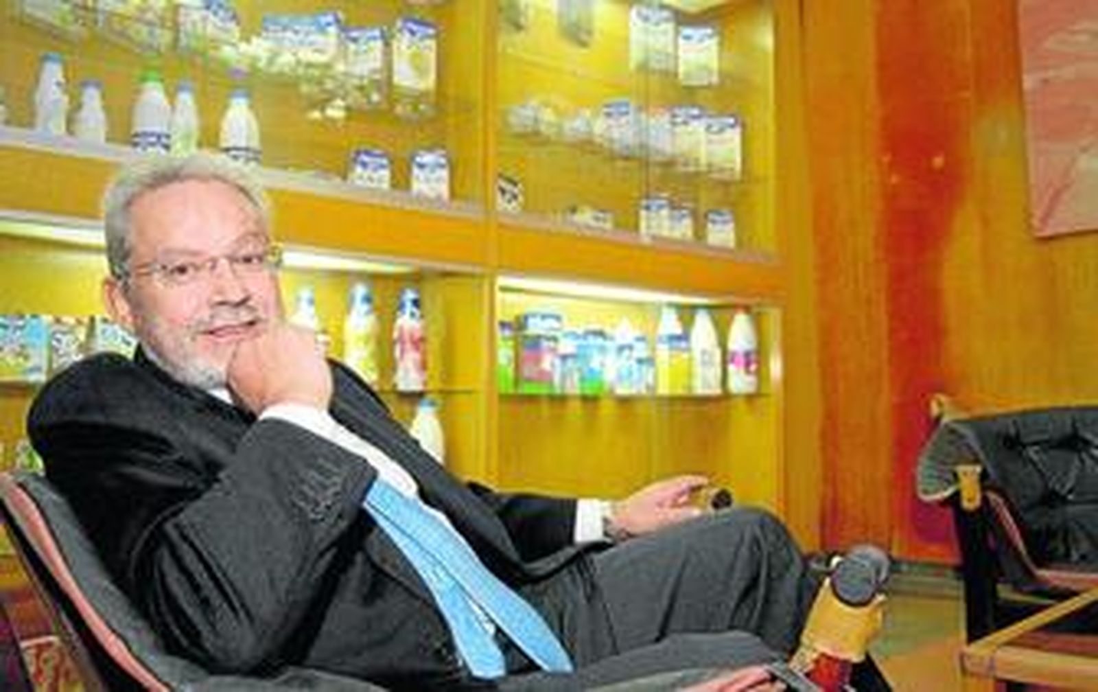 El presidente de Puleva Biotech, Gregorio Jiménez, en la sede granadina de la empresa.