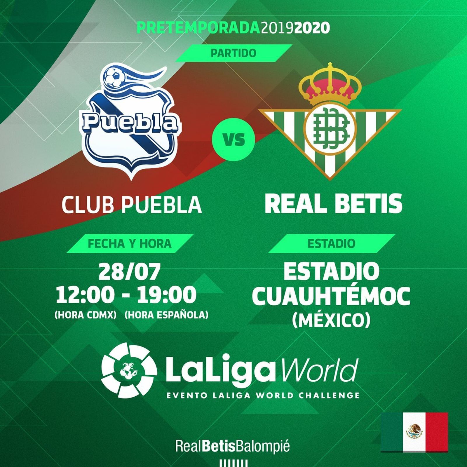 Cartel en el que se anuncia el nuevo amistoso bético.