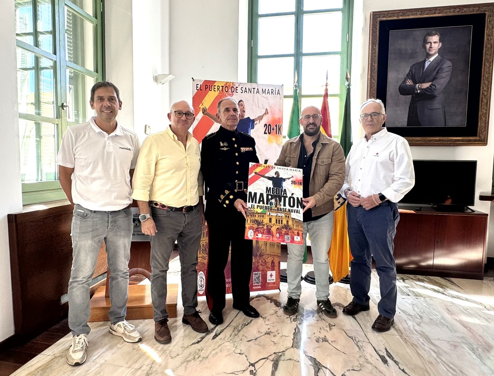 Una imagen  de la presentación de la media maratón.