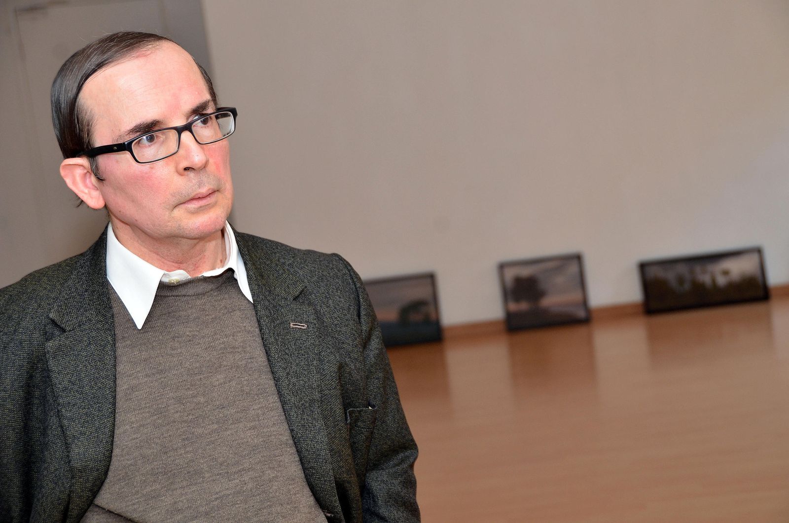 Joaquín terán, en la sala ArteaDiario.