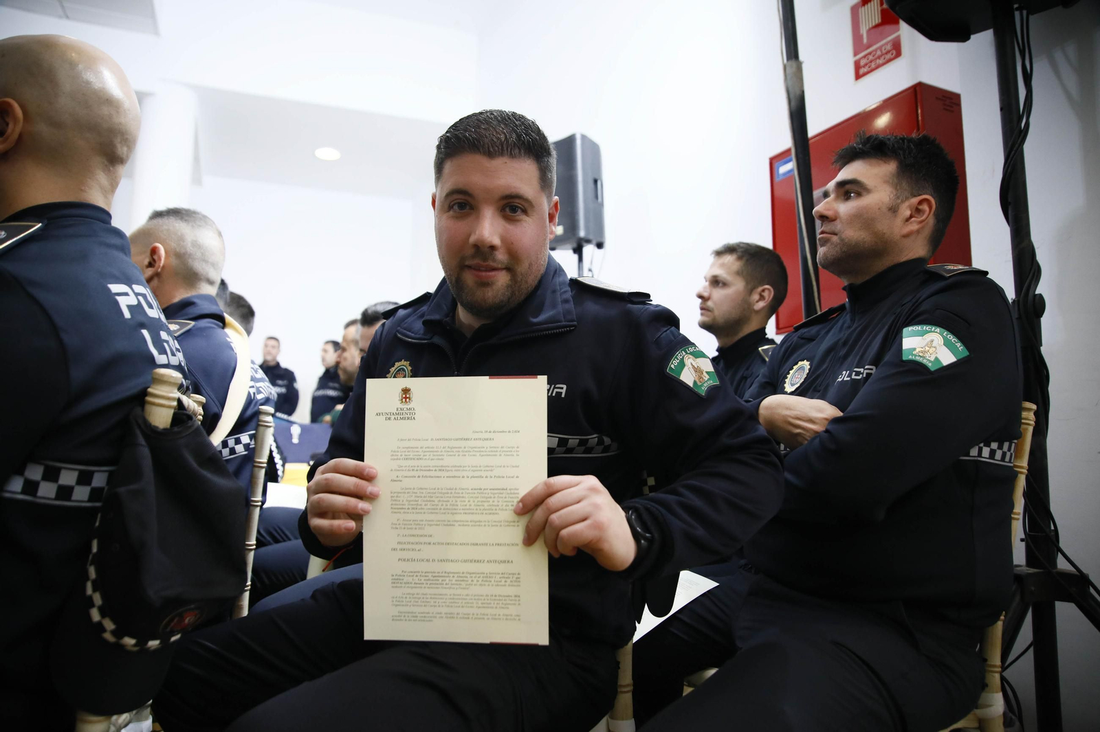 Las imágenes del acto institucional de la Policía Local de Almería con motivo de la festividad de su patrón, San Esteban